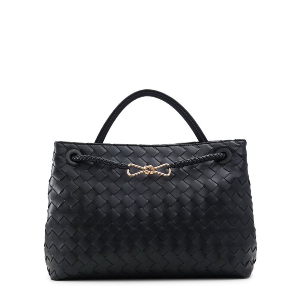 NWT Black Woven Bag inspired by Bottega Veneta